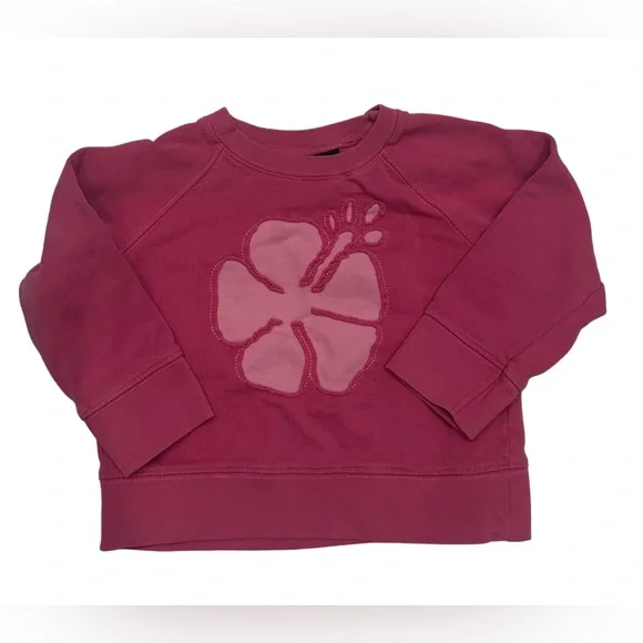 Mini Boden Baby Girl Sweater Pink Flowers 18-24 Month - Picture 1 of 5